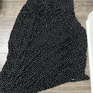 Elegant Black and White Polka Dot Skirt